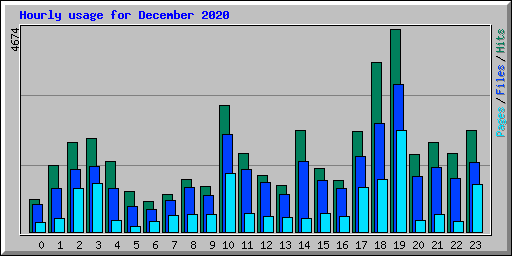 Hourly usage for December 2020