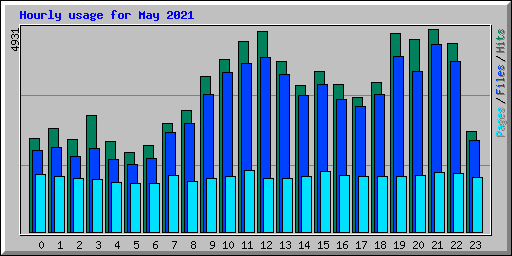Hourly usage for May 2021