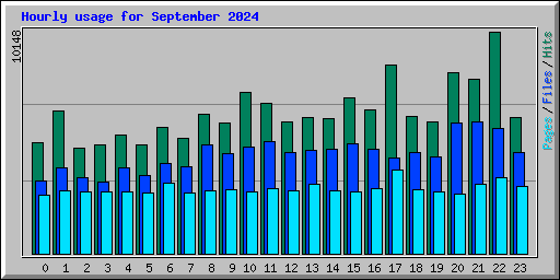 Hourly usage for September 2024