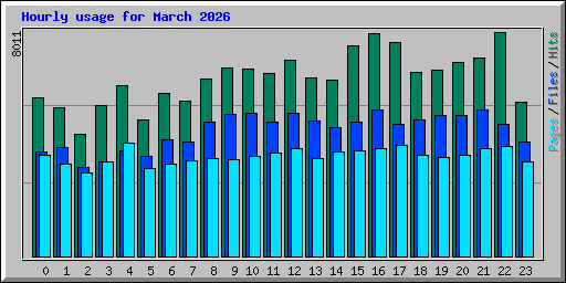 Hourly usage for March 2026